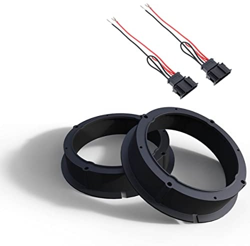 Audioproject A417 – Juego de anillos de altavoz cable adaptador compatible con Volkswagen Golf 4 + 5 Passat 3B BG Polo 9N Beetle Audi A2 Seat Leon Toledo Skoda Fabia Yeti 165 mm adaptadores de altavoz
