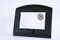Euro Sezam - puerta de horno de hierro fundido negro - puerta de horno maciza gruesa para diestros - puerta de horno de pizza - DZP15T500 termómetro de 500C - 372x320 mm
