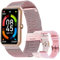 Smartwatch Fitness Tracker mit Pulsuhr, 1.57 Zoll Touchscreen Fitness Armbanduhr, IP68 Wasserdicht Sportuhr mit Schrittzähler Schlafmonitor, Smart Watch für Damen Herren für Android iOS (Roségold)