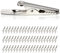 Amindz 60 Pezzi Clip a Coccodrillo in Metallo,Coccodrillo Clip di Prova con Vite,Test Elettrico Lavoro Coccodrillo Clip,Lunghezza 50mm,Morsetti Coccodrillo per Test Elettrici di Laboratorio