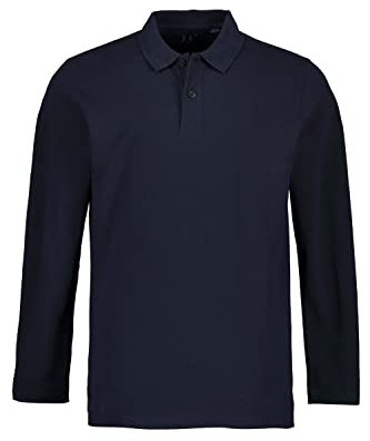 JP 1880 Poloshirt, Basic, Langarm, Piqué, bis 8 XL Camisa de Polo, Navy Blau, 5XL para Hombre