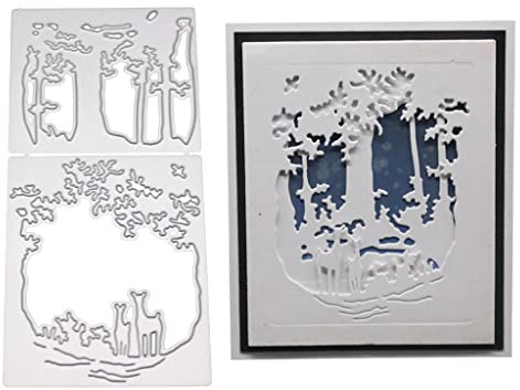 Sredwtk Hirsch Stanzschablonen Weihnachten, Metall Prägeschablonen Stanzmaschine Stanzformen Schablonen Schneiden Embossing für DIY Selbstgemacht Scrapbooking Dekor