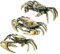 Goldene Krabbenstatue 3 Stück Messing Krabbe Figur Chinesisch Feng Shui Krabbe Mini Krabbe Tier Glück Reichtum Skulptur Statue Porsperity Figur Ornament Geschenk Krabbenmodell