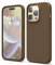 elago Liquid Silicone Case Compatible with iPhone 14 Pro Case (6.1), Premium Silicone, Full Body Protection - 4 Layer Shockproof Phone Cover, Anti-Scratch Soft Microfiber Lining (Brown)