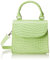 The Drop Damen Diana Top Handle Umhängetasche, Lime Croc, Einheitsgröße