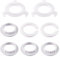 8 Pack Plastic Lamp Shade Reducer Ring, E27 to E14 Lampshade Reducer Ring, E14 Lamp Shade Ring Converter, Lamp Shade Adapter Rings, Socket Replacement Ring, Fitting Lampshade Washer Adaptor White
