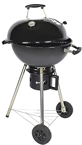 DXDRT Barbacoa de Carbón Portátil con Ruedas e Termómetro, Parrilla para Barbacoa de Carbón Mini Asador al Aire Libre, Carro de Parrilla de Carbón para Mini BBQ de Jardín, Picnic, Camping