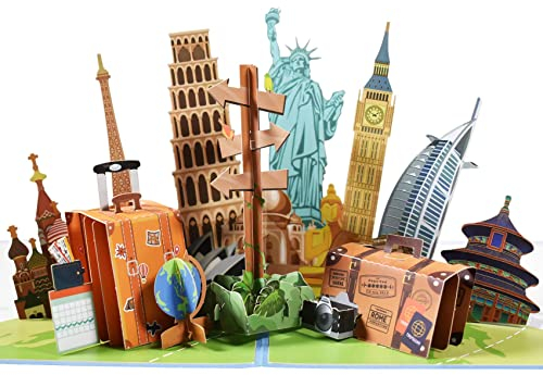 Eki Shoal New York Pop-Up-Karten mit Umschlägen, Freiheitsstatue und NYC Reise-Souvenir, Geburtskarte, Geschenk für Ihre Kinder, Freund, Ehemann, Ehefrau, für alle Anlässe – bunt