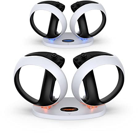 Dock di ricarica del controller con luce per PS VR2, supporto della stazione di ricarica per la prevenzione delle cadute per PS5 VR2 VR, maniglia per occhiali accessori