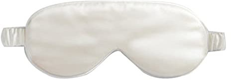 Schlafmaske Portable Imitierte Seide Schlaf Augenmaske Reise Eyepatch Nap Eye Patch Rest Blindfold Augenabdeckung Schlafende Mask Nacht Eyeshade Augenmaske Schlafmaske (Size : White)
