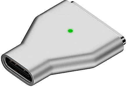 BEYEE Adaptador USB C a magnético, tipo C a magnético de 3 cabezales en T PD de 140 W, convertidor de carga rápida compatible con MacBook Pro Air 2021-2023 (magnético 3rd)
