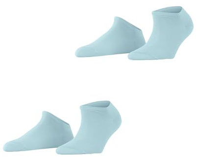 ESPRIT Women's Uni Multipack W Sn Cotton Low-Cut Plain 2 Pairs Trainer Socks, Blue Barely 6588, 5.5-8