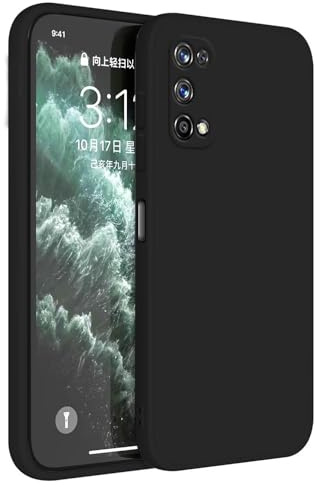 Topme Cover per Realme 7 Pro (6.4 Inches) Custodia Case, Protezione Della Pelle Della Custodia in Silicone Tpu - Nero