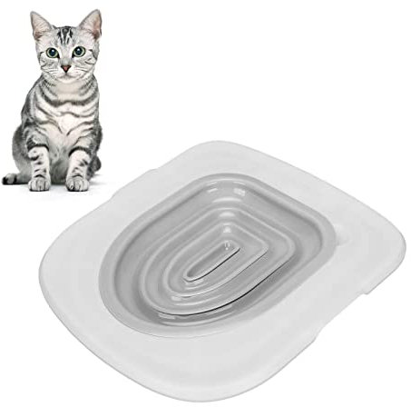 Cat Toilet Training, Universal Reusable Removable Cat Toilet Trainer, Strong Bearing Capacity Plastic Kitten Training for Toilet Seat, Toilet Bowl Toilet Litter Box (White Tray,