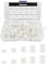 150 pièces ABS rondelles rondes combo Kit, M3 M4 vis nylon sans vis entretoise de support de colonne avec boîte en plastique (Blanc)
