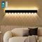 BRIMETI LED Wandleuchte Schwarz 100CM Lange Innen, Dimmbar LED Wandlampe 40W Aluminium 230V Modern Flurlampe mit Fernbedienung APP Wandbeleuchtung 2700lm, für Wohnzimmer Schlafzimmer Flur Treppenhaus