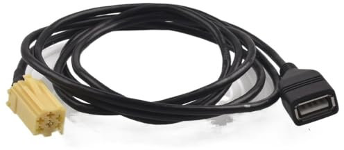 JCAKES Auto Mini-ISO 6 Pin Connettore Spina Nero Cavo Adattatore USB Funzione AUX for Fiat 500 Ducato Doblo Grande Punto 2007 +