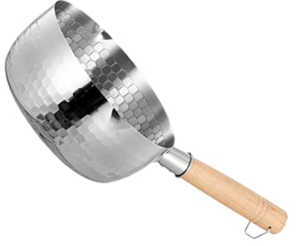 GRIRIW 1 Pentola Antiaderente in Acciaio Inossidabile Con Manico in Legno Per Zuppa Pasta Pappa Per Bambini Pentole Da Cucina