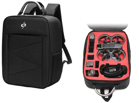 Generic Transporttasche für DJI Avata 2, tragbare Reiseaufbewahrung, Schutzhülle für Drohnen Avata 2/Fly More Combo, für Brillen 3, FPV-Fernbedienung Zubehör, schwarz, Tasche