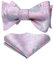 HISDERN Ensemble de Noeud Papillon et Pochette de Costume Rose Classique pour Homme Accessoires de Fete de Mariage