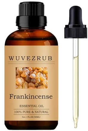 Wuvezrub Frankincense Essential Oils, 30ML Pure and Natural Essential Oil for Aromatherapy Diffuser - Frankincense /1 Fl Oz