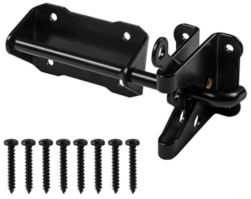 Zilimontt Heavy Duty Automatic Gate Latch,Door Latch Heavy-Duty Gate Latch Kit,Garden Gate Latch for Outdoor Garden Pool Metal Fence