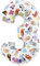 Globo número 3 de Bluey 66 cm