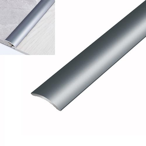 Moulures de Sol, moulures de Finition, métal de Porte pour Portes, Bandes pour sols Plats/inégaux, Barre de Garniture Lisse - Moquette sur/Bois sur carrelage (Couleur : Gris Clair)