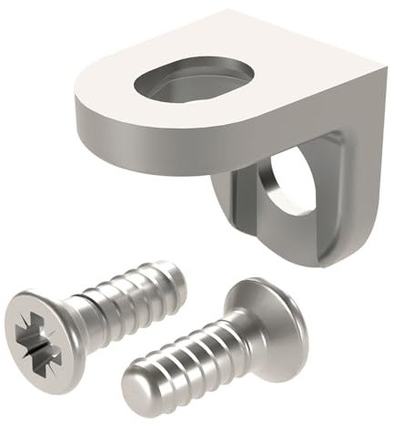 100 Stück Italiana Ferramenta Bodenträger für Bohrloch 5 mm für zugfeste Verbindungen von Möbelplatten Edelstahloptik Regal-Halterung für Holzböden von SOTECH