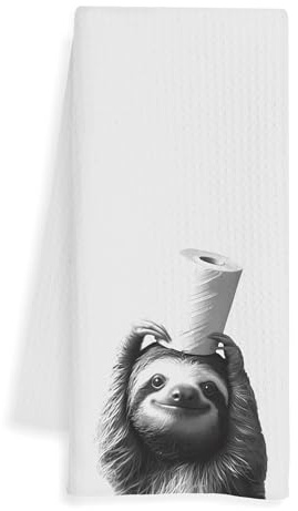 WFSM Faultier-Geschenke, Faultier-Handtücher, dekorative Handtücher für Badezimmer, Faultier-Geschenke für Kinder, dekorative Handtücher für Badezimmer, 40,6 x 61 cm