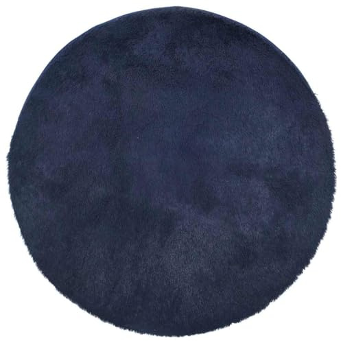 vidaXL Shaggy Rug High Pile NAVARRA Navy 100x100 cm Polyester