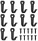 Hmkesoteric 10 Piezas Ganchos Percheros de Pared, Colgador Pared, gancho de pared de metal en forma de corazón antiguo que cuelga la chaqueta, Ropa, Bufandas, Bolsas, Llaveros, Sombreros
