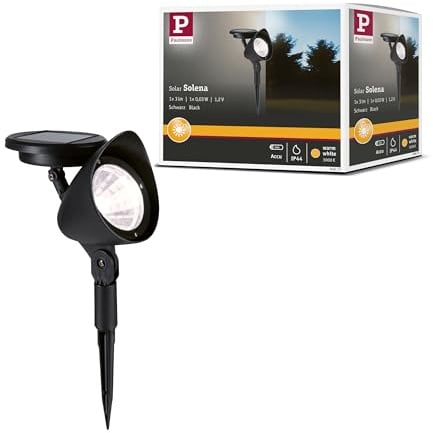 Paulmann 94873 Solar LED Spot Solena IP44 3000K 2lm Schwarz