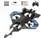 Colcolo Avion de Chasse télécommandé avec lumières colorées, Planeur léger à 4 canaux, par USB, pour Loisirs, EVA, Bleu