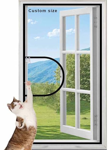Custom Window Protection for Cats Self-Adhesive Safety Net,Indoor Fly Screen Netting Balcony Window Guard Nets to Keep Bugs Out Anti-Mosquito