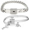 CQEAZ 2x His Hers Love Heart For Key Lock Macthing Bangle & For Key Pendant Set Gifts For Lover Friendship