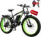 Kinsella KETELES K800 One Motor 26-inch Fat Tire Mountain Electric Bike 48V 20AH Battery, 4 Color Options, 21 Speeds, Color Display,Hydraulic Brakes, UK Warehouse(Green-One-Motor-20AH)