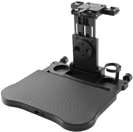 Mesa de asiento de coche - bandeja portátil plegable portátil, estación de trabajo ergonómica trasera | Soporte para tableta incorporado y ranura para bebidas, transporte de bocadillos de viaje para