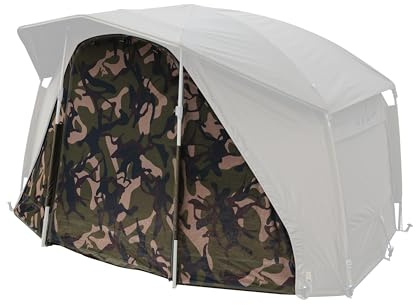 FOX Frontier II X Camo Mozzy Mesh | Karpfenangeln Shelter Mozzy Mesh | Kompatibel mit Frontier II X Deluxe Wrap | Durchgehender Reißverschluss im Design | 2-Wege-Doppelreißverschluss ermöglicht