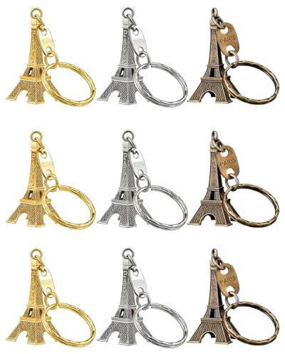Porte-Clés Tour Eiffel Pairs Souvenir de France Mini Pendentif Tour Eiffel de Paris Porte-Clés Rétro Souvenir Sac À Main pour Fêtes et Anniversaires