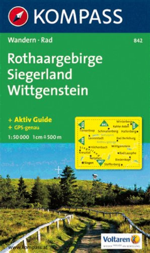 Sauerland 2 - Hochsauerland - Rothaargebirge - Siegerland: Wanderkarte mit Aktiv Guide und Radrouten. GPS-genau. 1:50000 (KOMPASS Wanderkarte, Band 842)