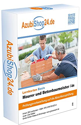 Lernkarten Maurer und Betonbaumeister: Prüfungsvorbereitung