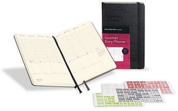 Moleskine Passion Planer 2014 / Wochenplaner Gourmet / Large / Fester Einband / Schwarz mit Prägung: Wochenkalender m. Notizfeldern u. Monatsübers. Mit engl. Kalendarium (Moleskine Diaries)