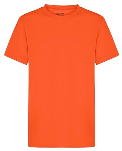 Ages 1-16 Kids Plain Blank T-Shirt Tee Shirt 100% Cotton Boys Girls School Uniform P.E. Gym Orange
