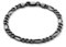 Herrenarmband Aus Schwarzem Oxidiertem 925 Sterling Silber Mit Karabinerverschluss