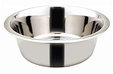 Bubimex - Gamelle Inox pour Chien et Chat - Acier Inoxydable - Contenant pour eau et nourriture - Résistant, Hygiénique, Facile à Nettoyer et Intemporel – Écuelle de Qualité supérieure - 0,20 L