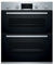 Bosch Home & Kitchen Appliances Bosch Series 4 NBS533BS0B Built-Under Oven with Pop out controls, EcoClean Direct coating, 2 universal slim pans, Integrated, Stainless Steel