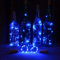 Uhat Pack 5 Bottle Lights with Cork 20 LED Copper Wire String Lamp Battery Operated Fairy Lights for Party Christmas (Blue)