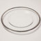 Decor Essentials Glass Charger Plate Christmas Tableware Wedding Plates Events Party Dinner (Silver Metallic Rim)