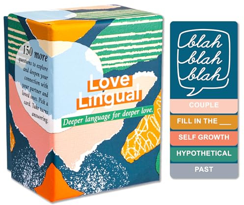 FLUYTCO Love Lingual Intimacy Deck - Beziehung Kartenspiel für Paare - 150 Gesprächsstarter Fragen für Paare - Date Night & Beziehung